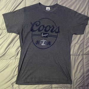 Mens T-shirt • Medium • Gray • Coors Banquet Print • Brew City